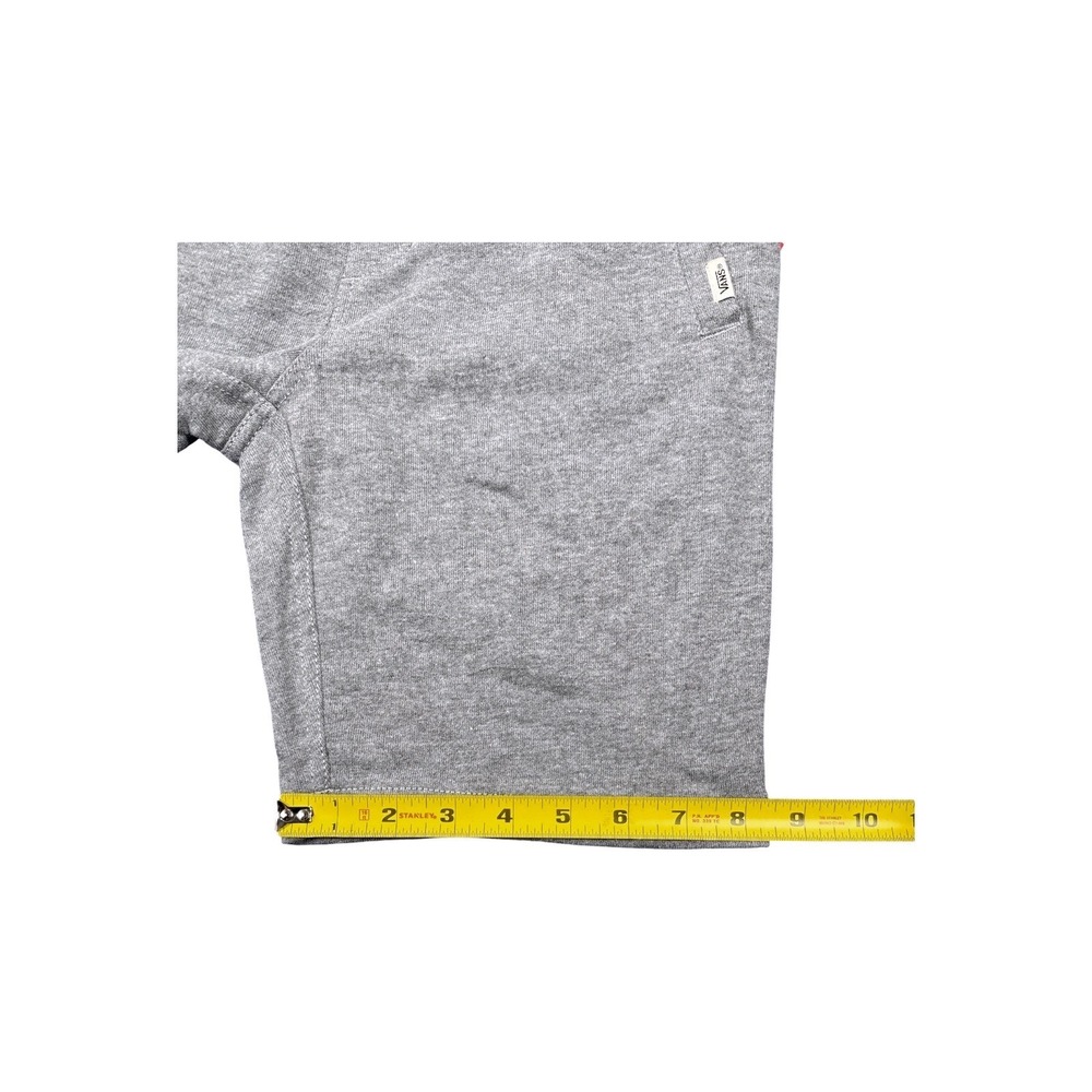 Vans Boy Grey Heather Sweat Shorts Striped Waistband Size Small - Picture 7 of 8